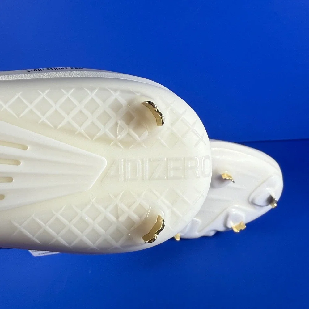 Adidas Adizero Impact+ BSB Baseball Cleats White Gold Lightstrike Pro Men's 12